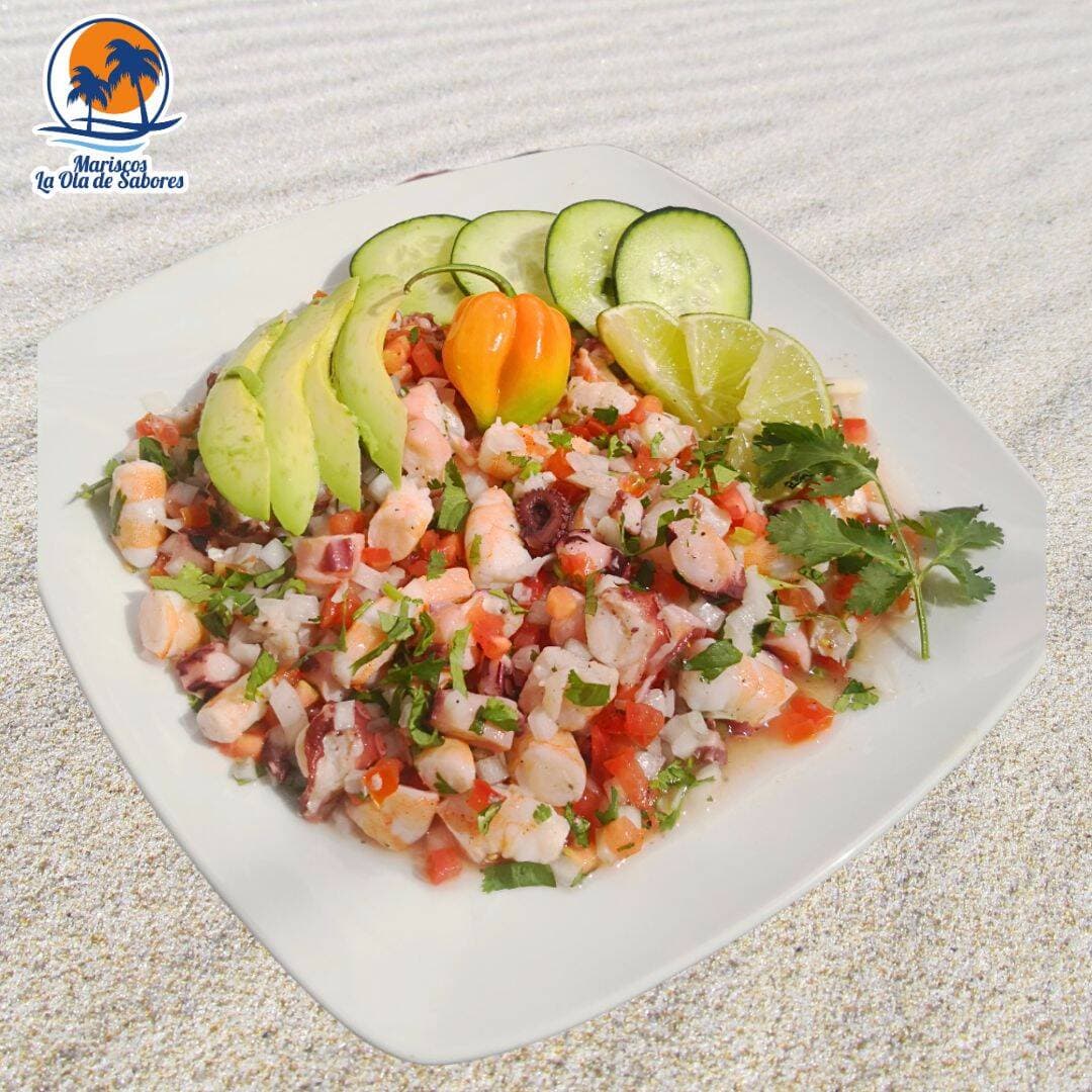 Ceviche de Camarón con Pulpo