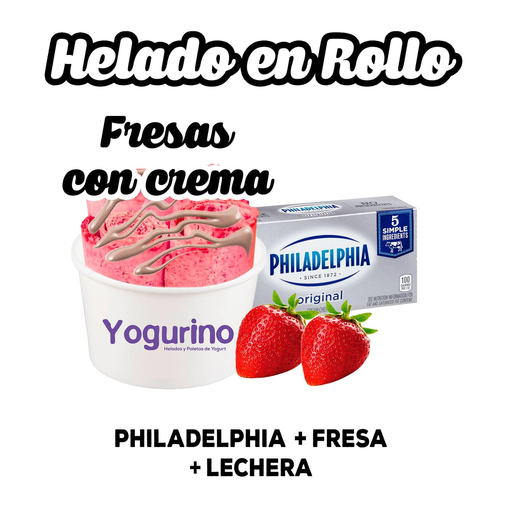 Helado Fresas con Crema