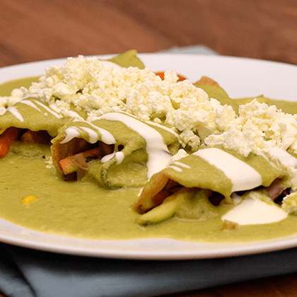Enchiladas Verdes Sencillas