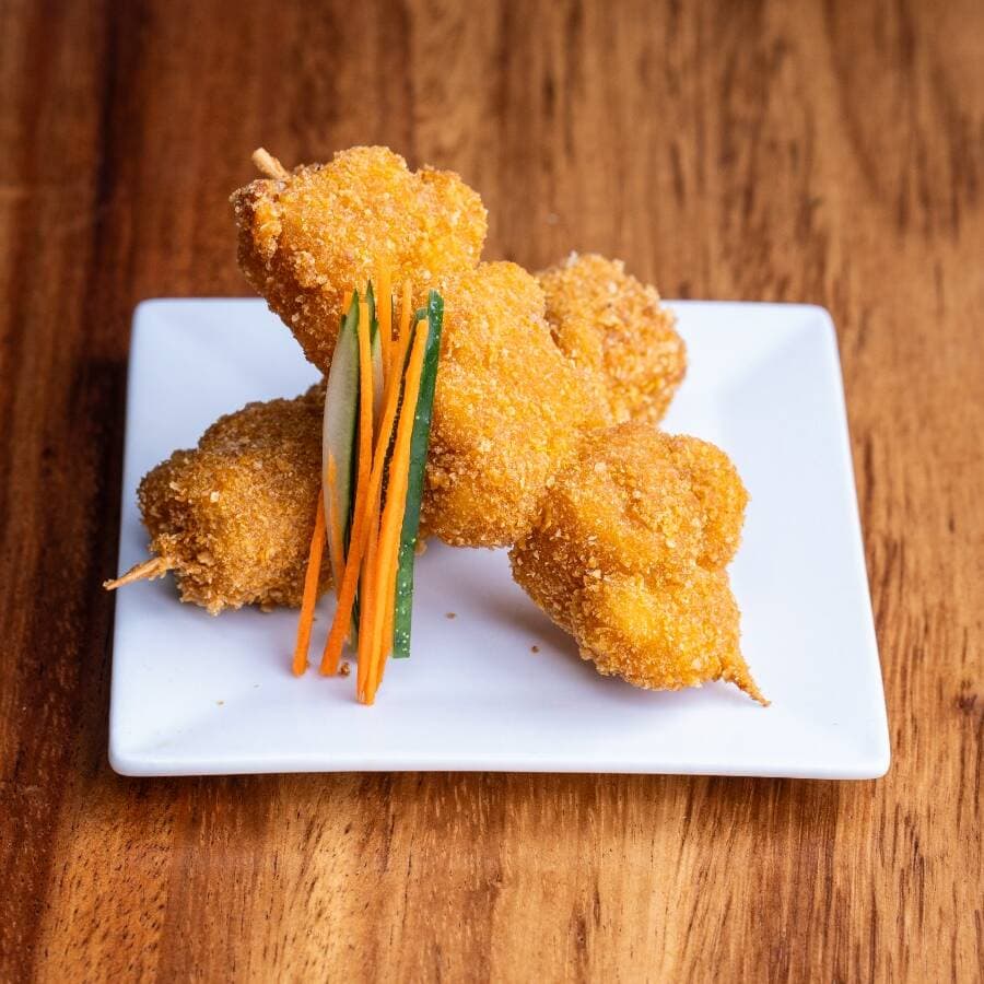 Brochetas Empanizadas