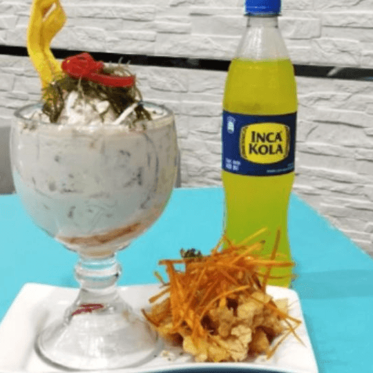 Leche de Tigre con Pota + Bebida