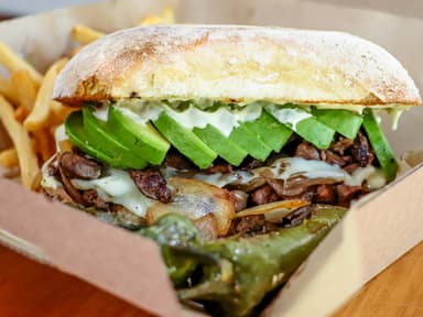 Torta de Arrachera.