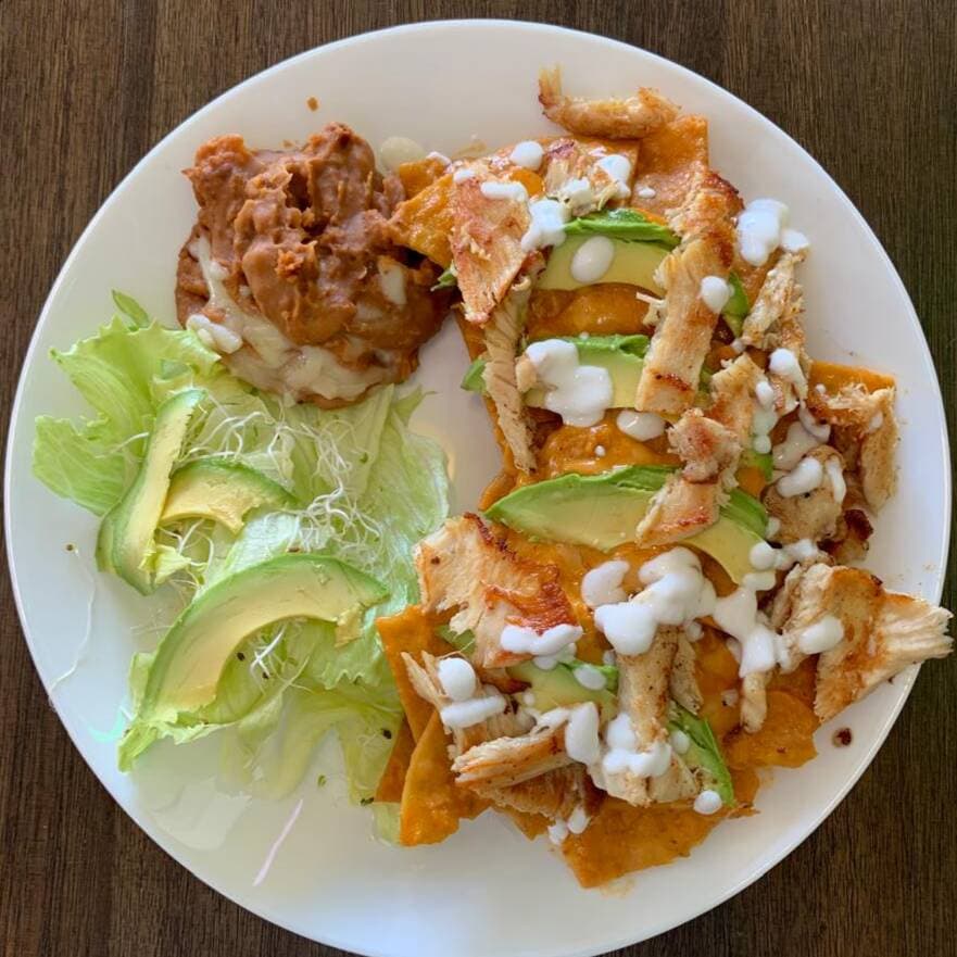 Chilaquiles con pollo