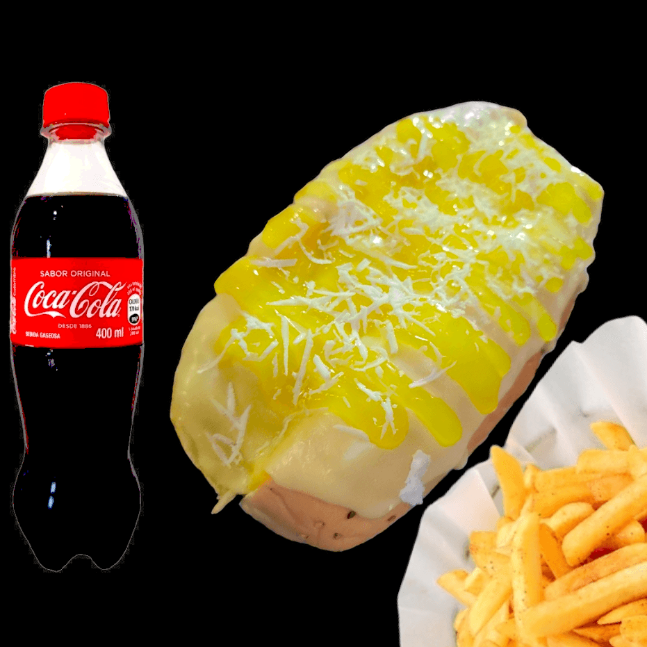 Perro ExtraGratinados & Papa Frita & Coca Cola 400