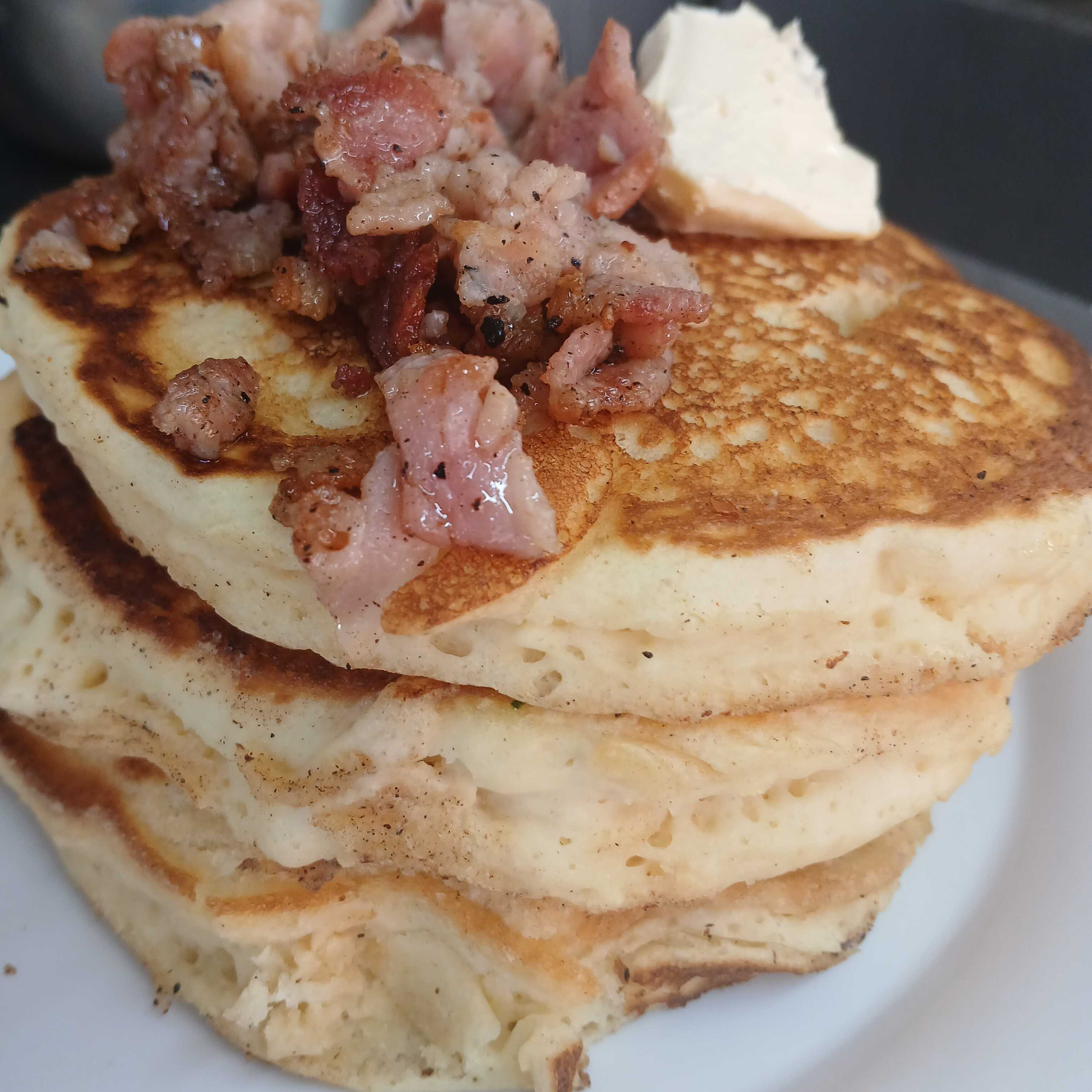 Hotcakes Con Tocino (3 Piezas)