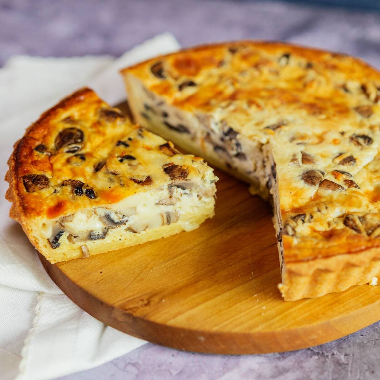Quiche de champiñones chico