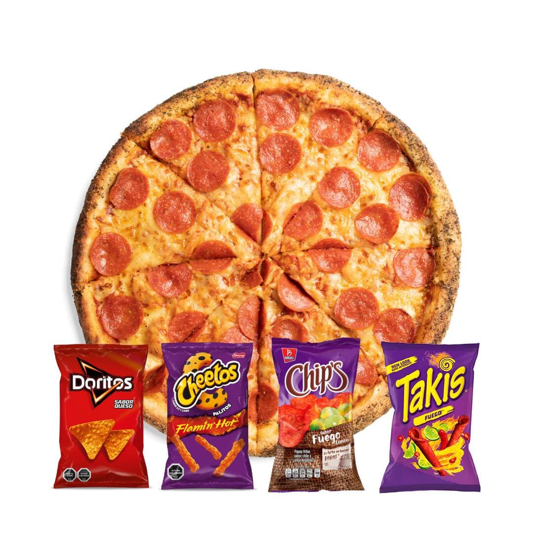 Pizza de Pepperoni con Papas