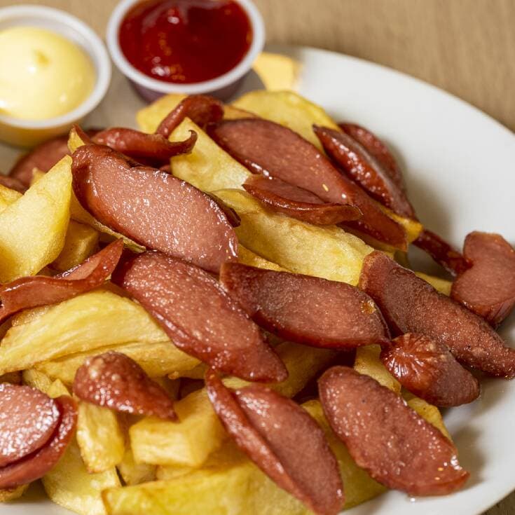 Salchipapa Frankfurter
