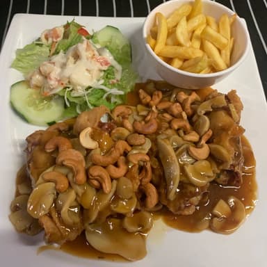 Camarones Rellenos con Jamón y Semillas de Mar