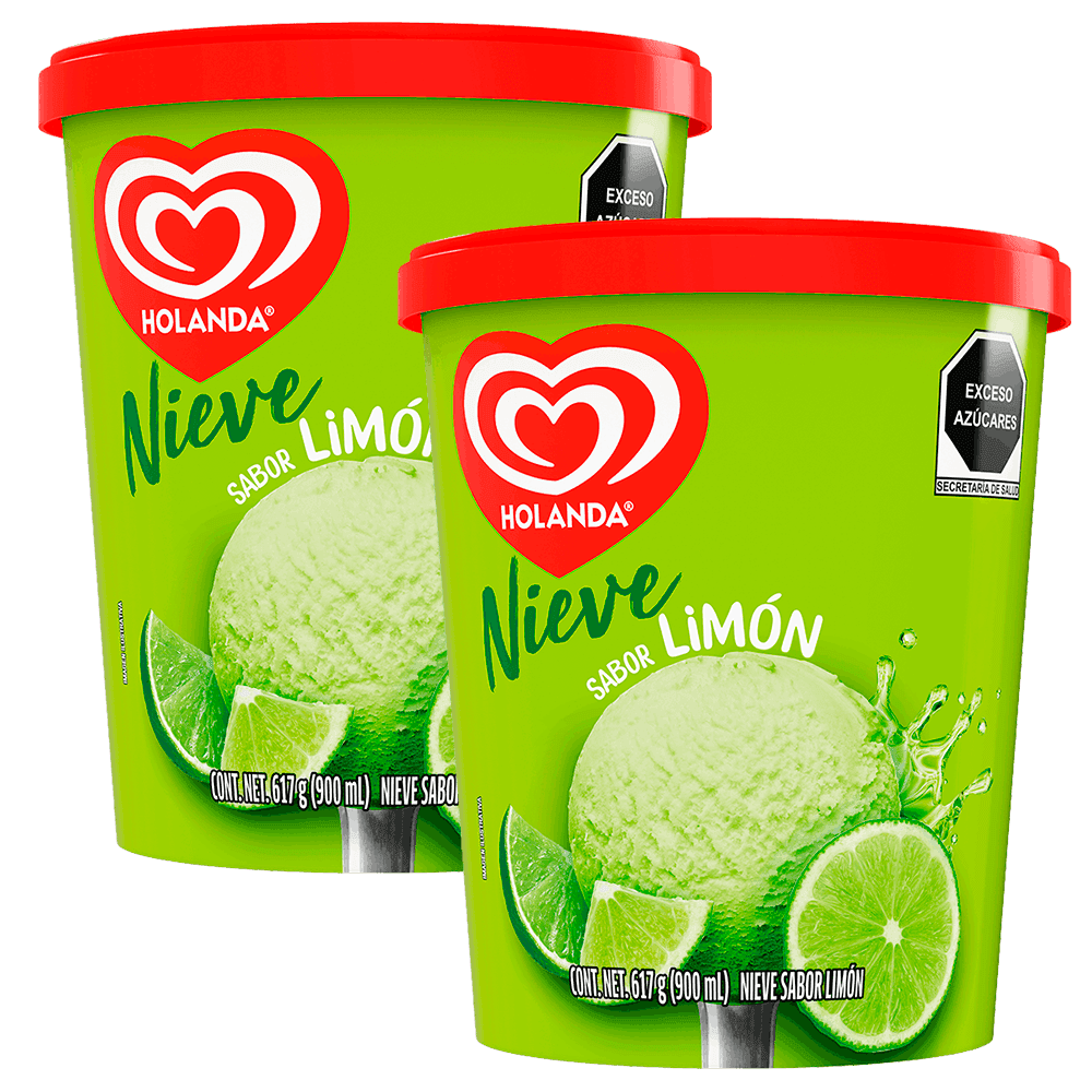 2 HOLANDA NIEVE LIMON 900ML