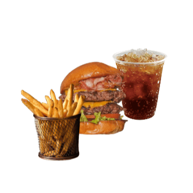 Hamburguesa Doble + Papas + Mr Tea 10 oz🔥