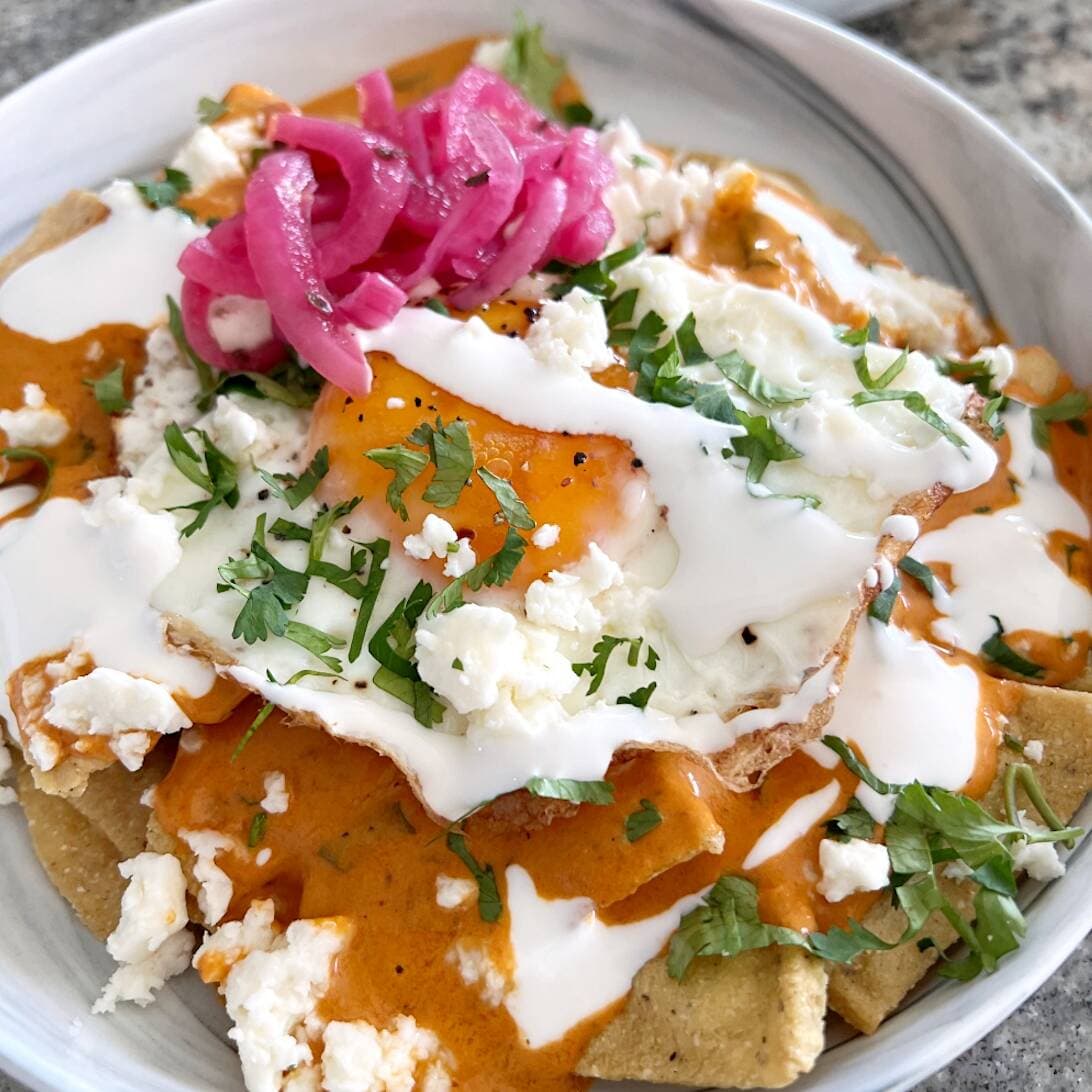 Chilaquiles Verdes con Huevo