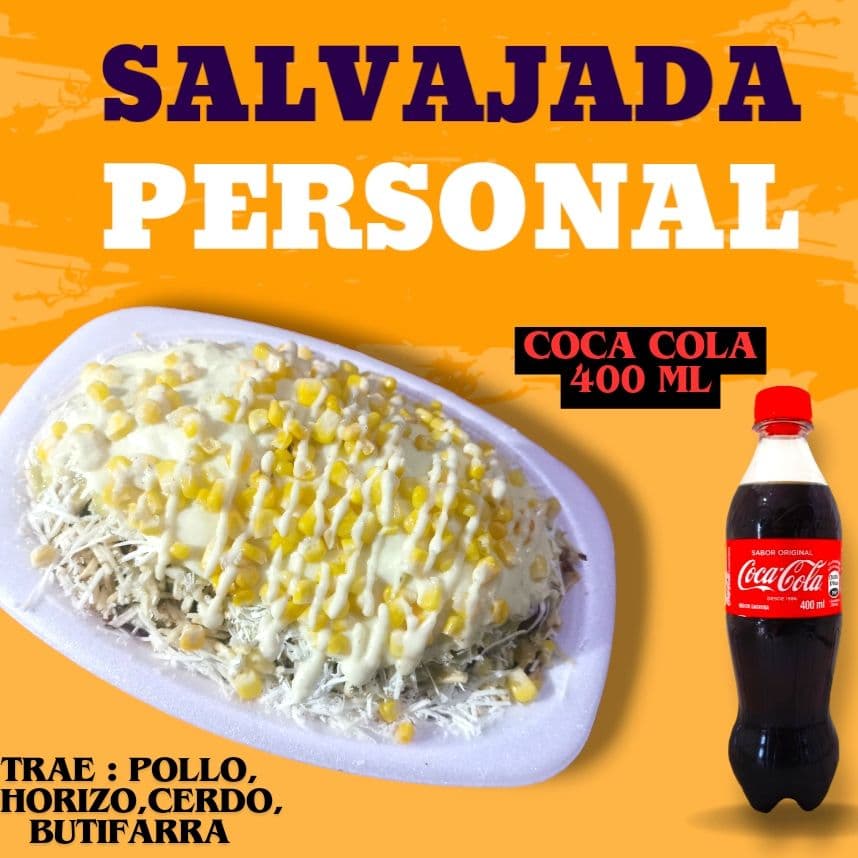 Salvajada Personal Gratinada + Gaseosa 400 Ml