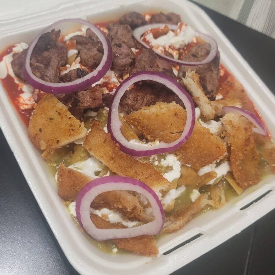 Chilaquiles Mix Arrachera/Milanesa