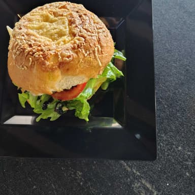 Bagel Jamón y Panela