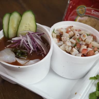 Callo de pescado con camarón litro
