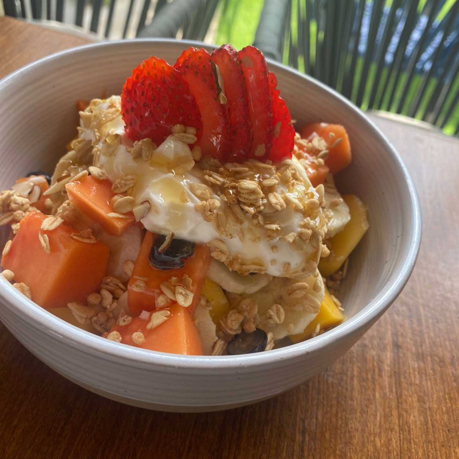 Fruta con yogurt