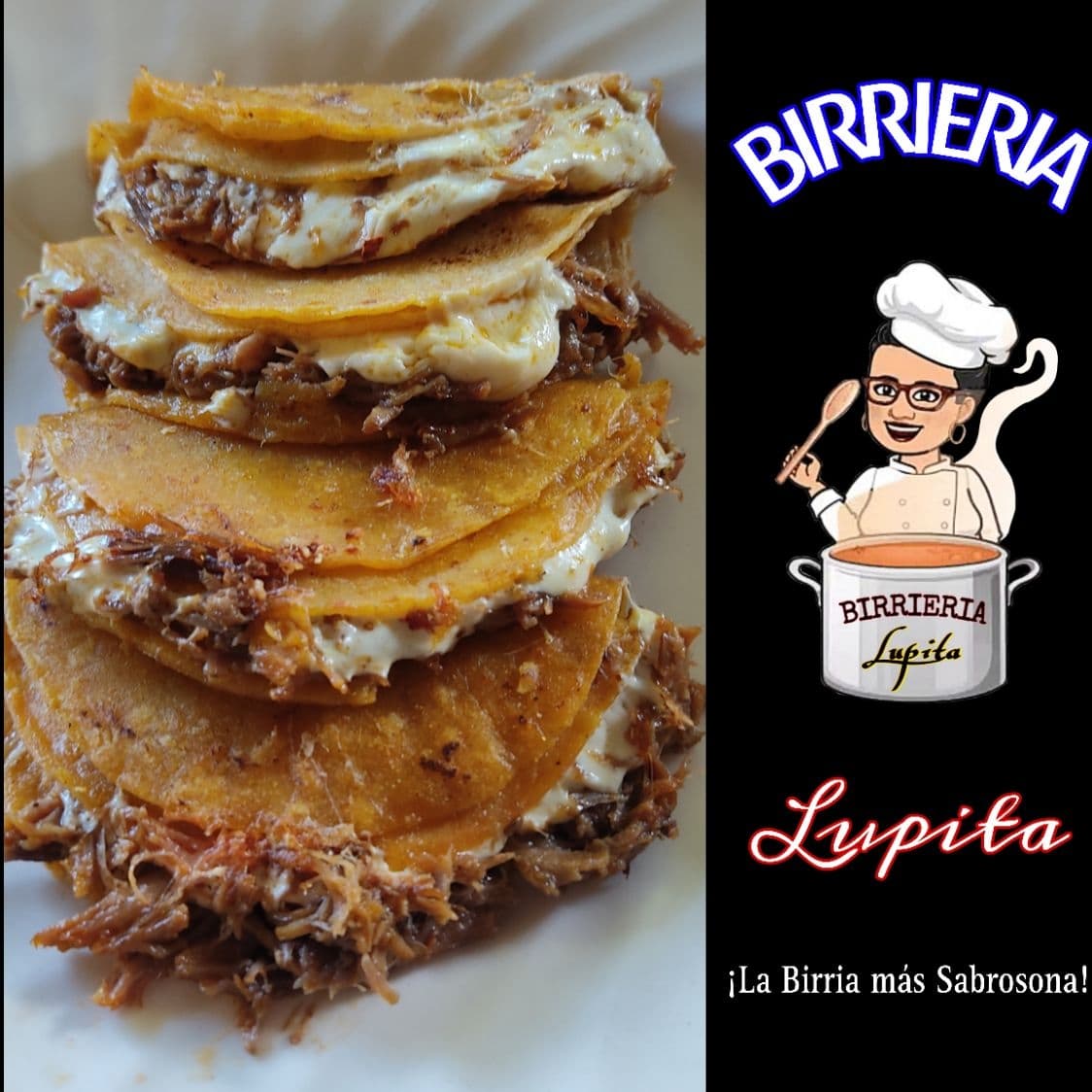 Orden de 4 Tacos  de Birria Con Queso