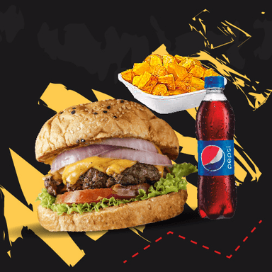 Combo Angus Personal  + Papas + Bebida