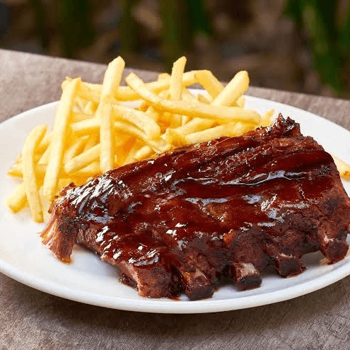 1 ORD DE COSTILLITA BBQ CON PAPAS A LA FRANCESA