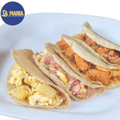 Taco de Maiz de Huevo con Papas