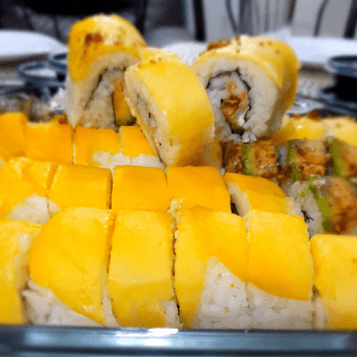 Envuelto en mango camaron