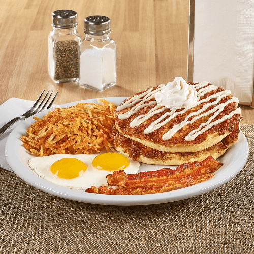 Cinnamon Roll Pancake Breakfast