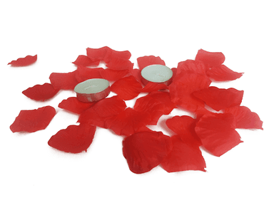 PAQUETE DE PETALOS Y 2 VELAS
