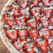 Pizza de Chocolate y Fresa