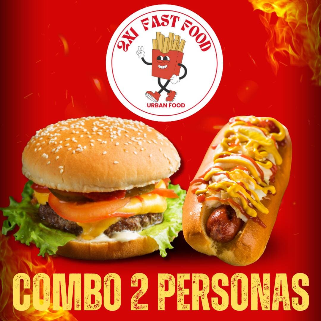 COMBO 2 PERSONAS (PERRO CLASICO & HAMBURGUESA)