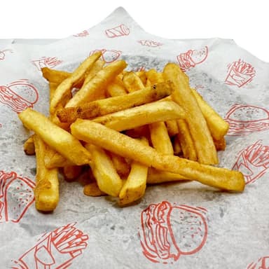 Papas a la francesa con queso y catsup
