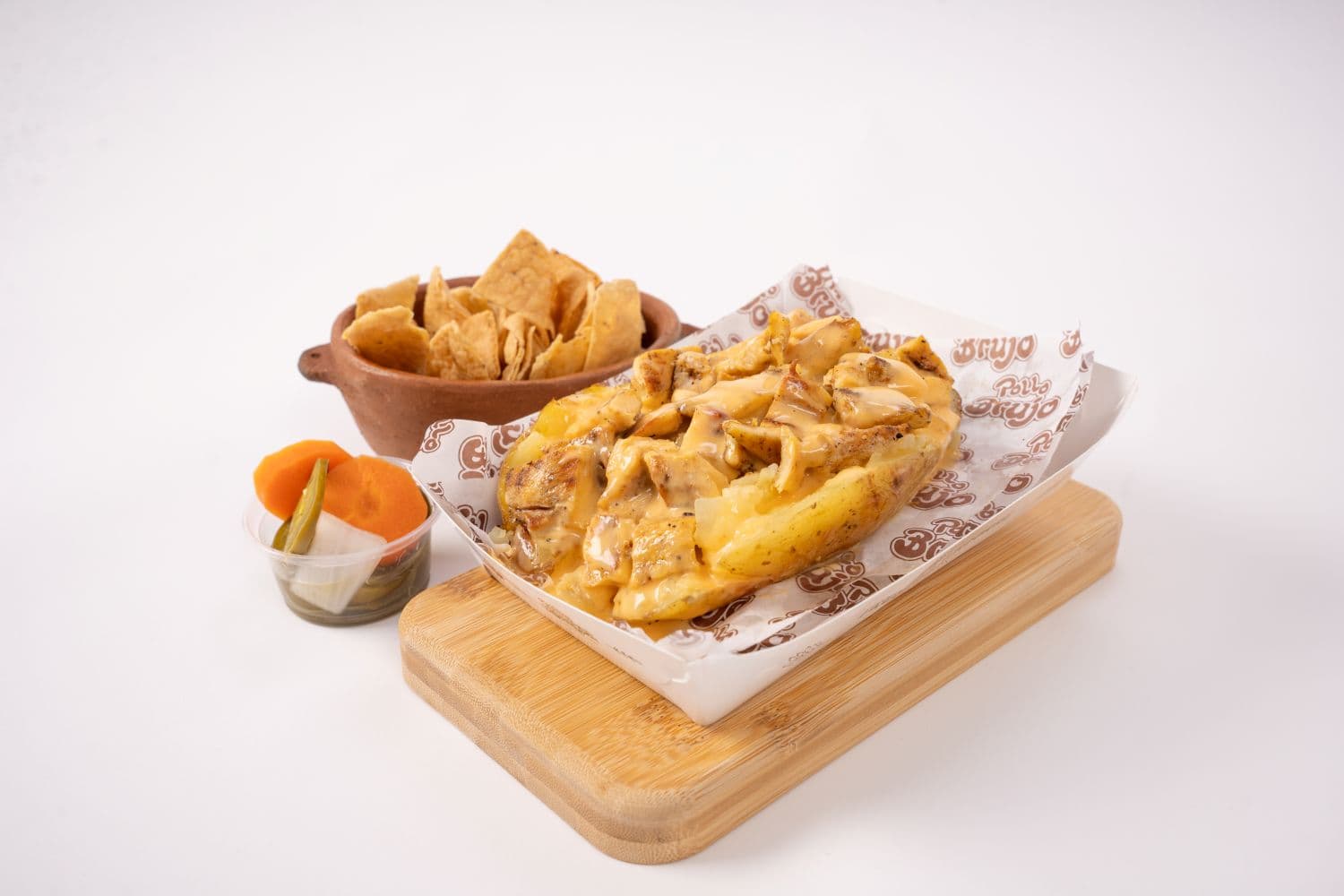 Papa al horno c/pollo