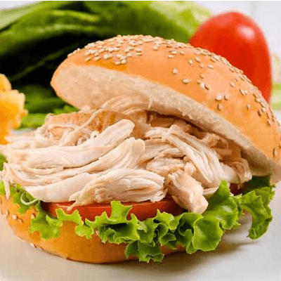 Pan con Pollo Deshilachado