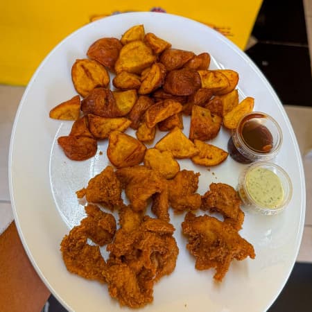 Pechuguita Apanada + Papita+ Cocacola