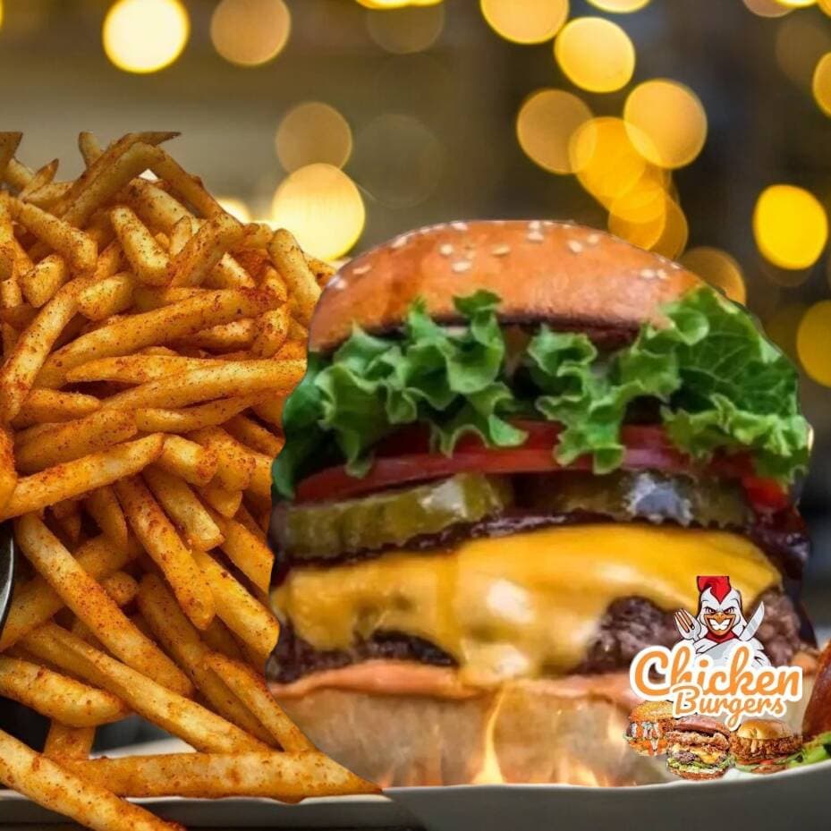 Classic Beef Burger + Francesas.