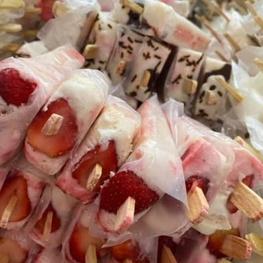 Paleta de Fresas con Crema