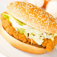 HAMBURGUESA DE POLLO EMPANIZADO