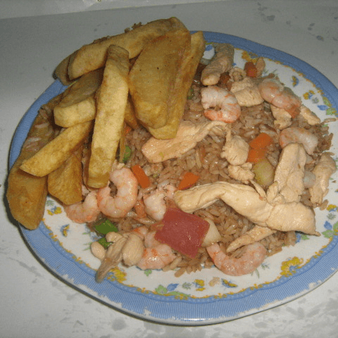 Arroz Chino con Papas a la Francesa (Personal)