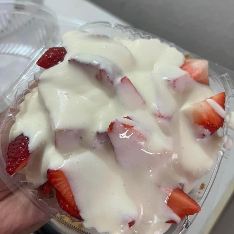fresas  🍓  con crema