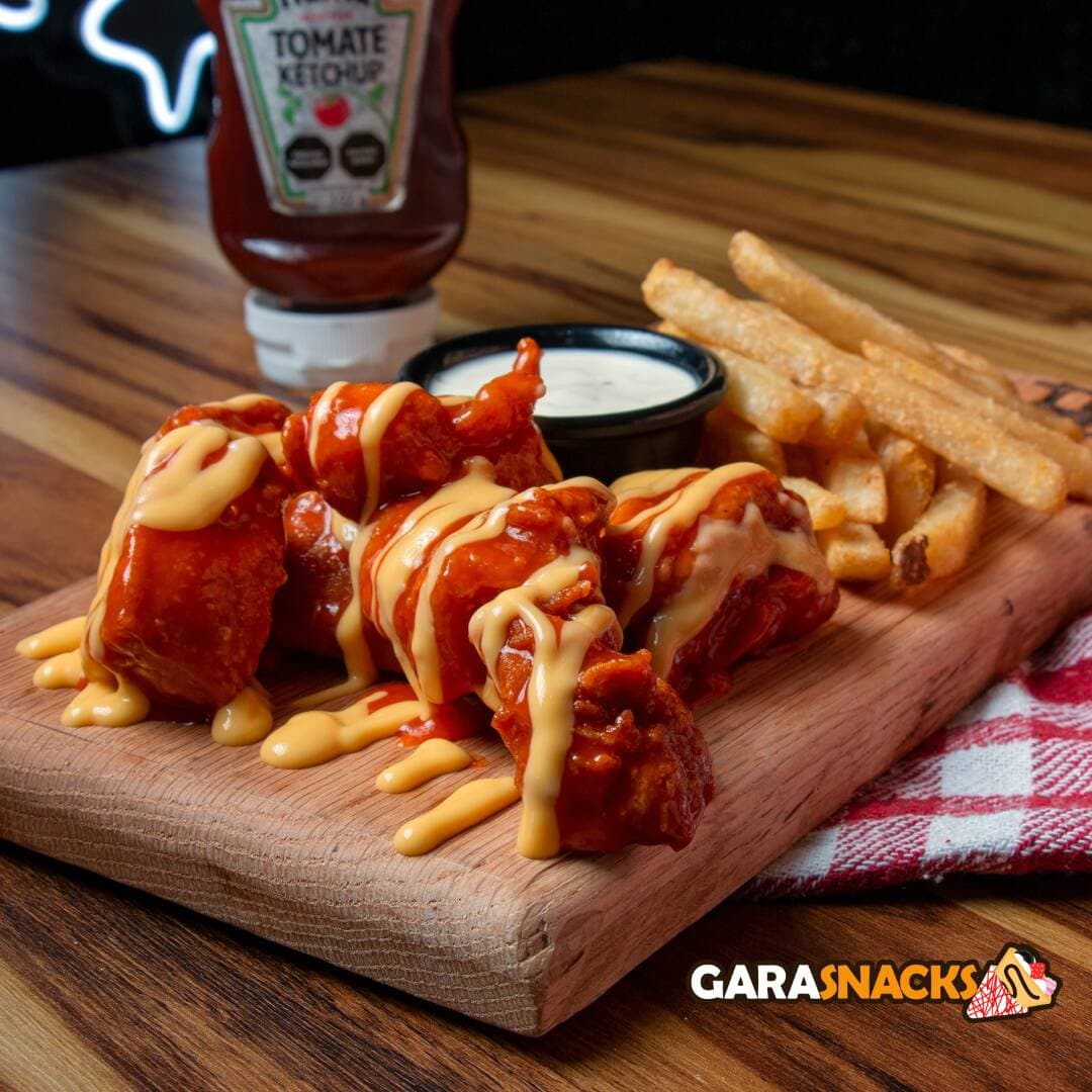Boneless 14 Pzs(500 Gr) con Papas, Ranch y Verdura