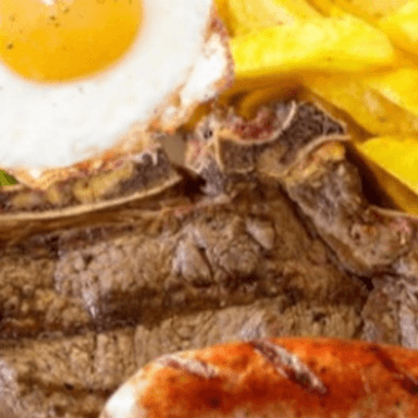CHURRASCO RES+ HUEVO + CHORIZO LA ALEMANA