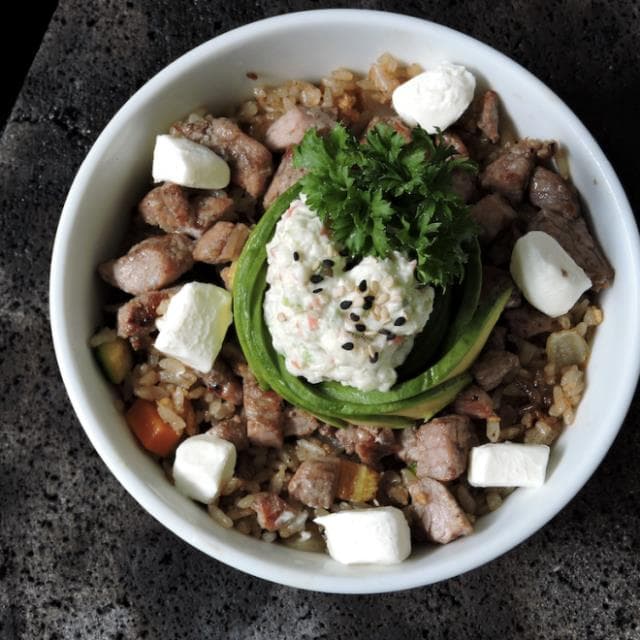 Yakimeshi de Arrachera