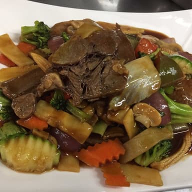 Lengua de Res con Champiñones