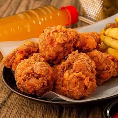 6 Alitas Crunch con Papas