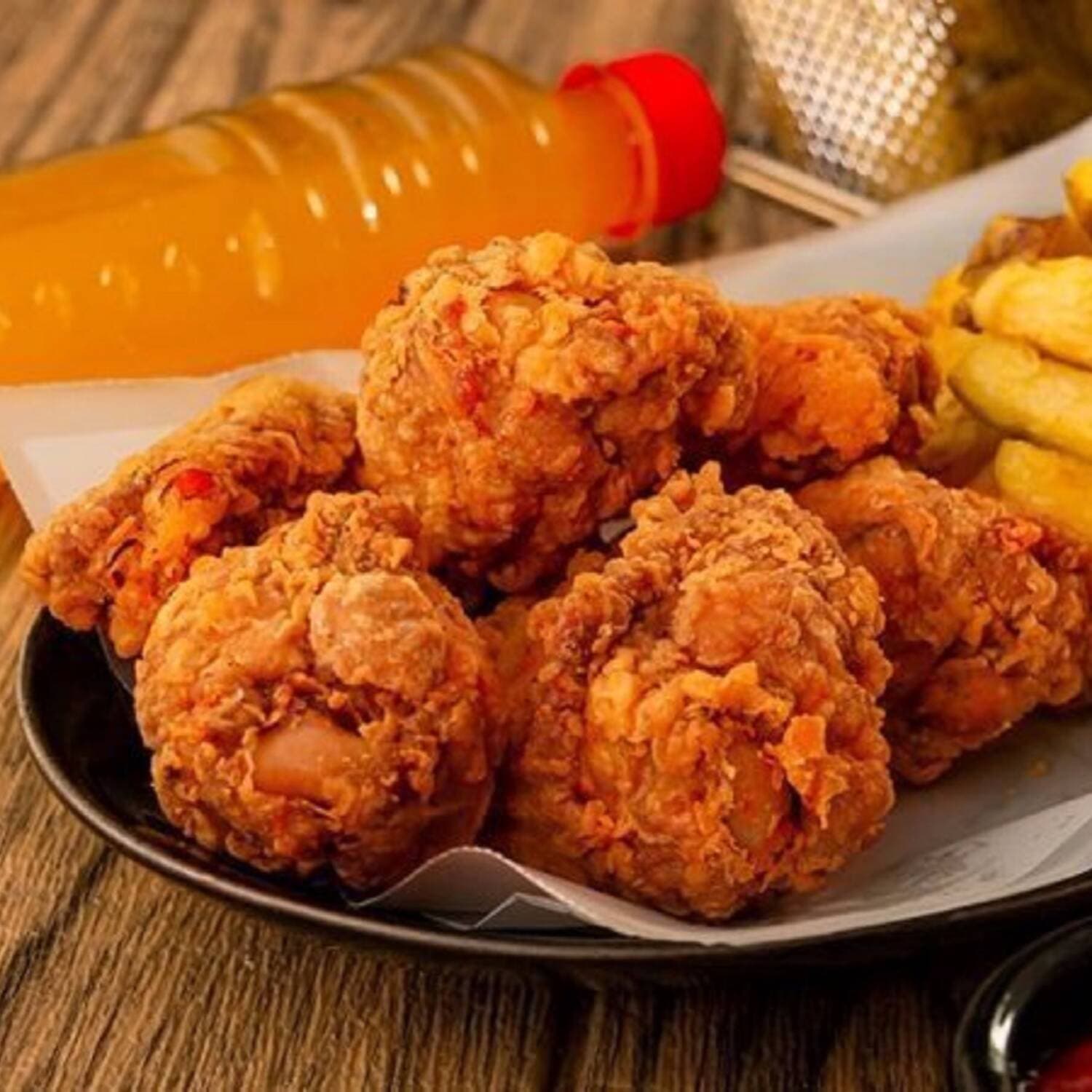 12 Alitas Crunch con Papas