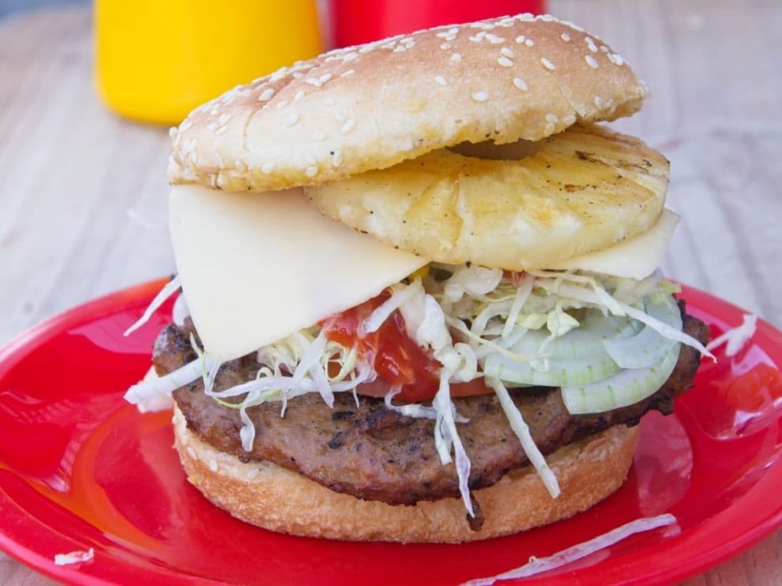 Hamburguesa Queso y Piña