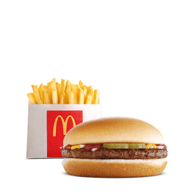 Hamburguesa Regular + Papas pequeñas