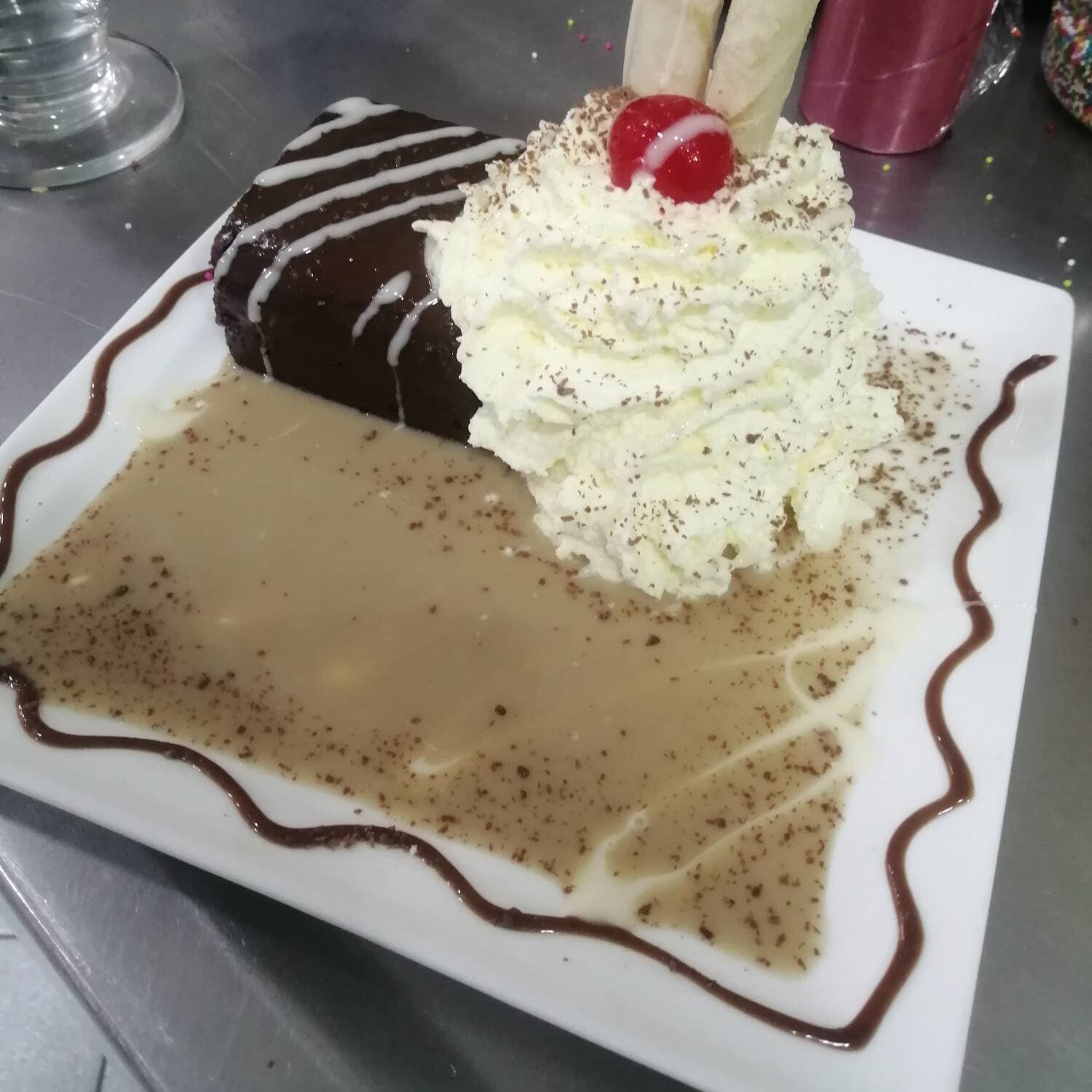 Brownie con whisky