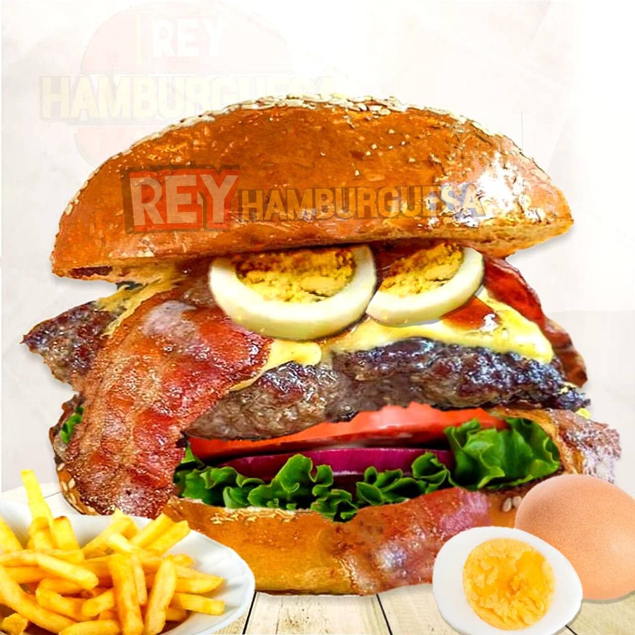 Combo Hamburguesa Full Rey (Huevo Cocido)