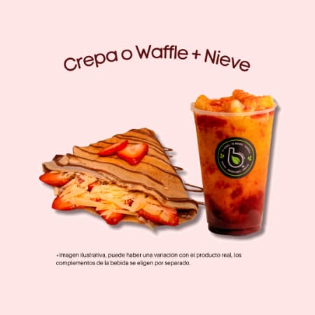 ARMA TU CREPA O WAFFLE + NIEVE